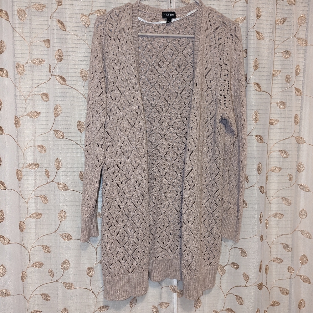 Torrid loose knit button up cardigan